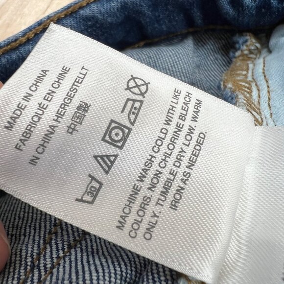 Point Sur Cropped Distressed High Rise Denim Jeans Size 30 - Picture 12 of 13